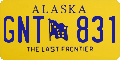 AK license plate GNT831