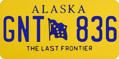 AK license plate GNT836