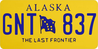 AK license plate GNT837