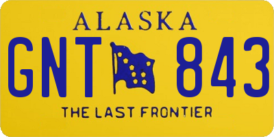 AK license plate GNT843