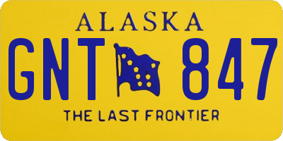 AK license plate GNT847