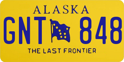 AK license plate GNT848