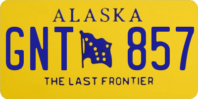 AK license plate GNT857