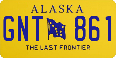 AK license plate GNT861