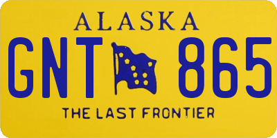 AK license plate GNT865