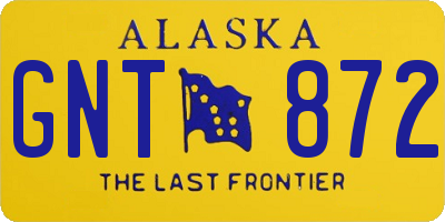 AK license plate GNT872