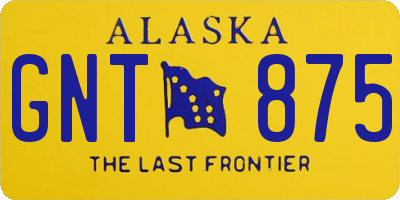 AK license plate GNT875