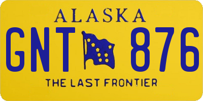AK license plate GNT876