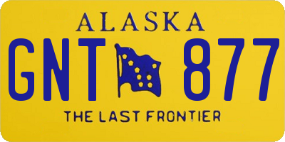 AK license plate GNT877