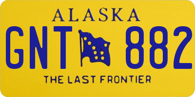 AK license plate GNT882