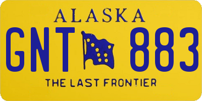 AK license plate GNT883