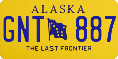 AK license plate GNT887