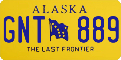 AK license plate GNT889