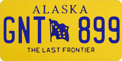 AK license plate GNT899