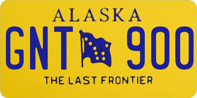 AK license plate GNT900