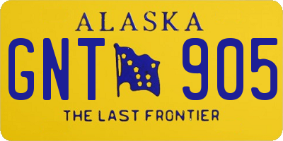 AK license plate GNT905