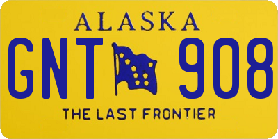 AK license plate GNT908