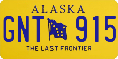 AK license plate GNT915