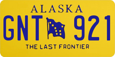 AK license plate GNT921