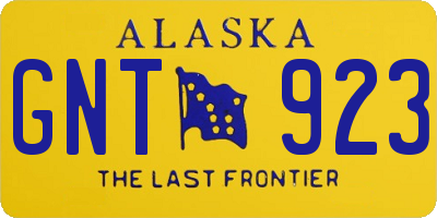 AK license plate GNT923