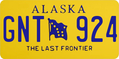 AK license plate GNT924