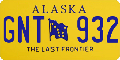 AK license plate GNT932