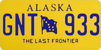 AK license plate GNT933