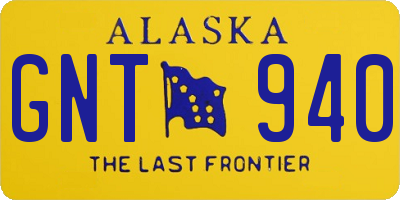 AK license plate GNT940