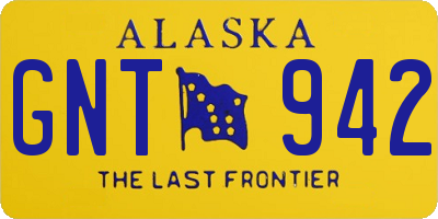 AK license plate GNT942