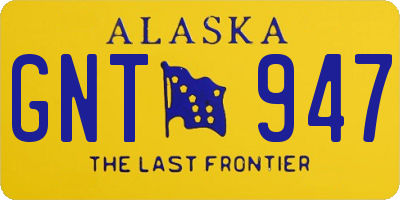 AK license plate GNT947