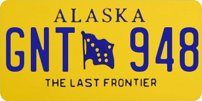 AK license plate GNT948