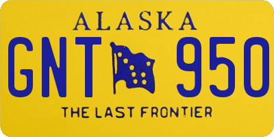 AK license plate GNT950