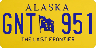 AK license plate GNT951