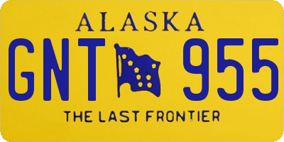 AK license plate GNT955