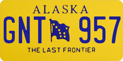 AK license plate GNT957