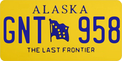 AK license plate GNT958