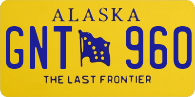 AK license plate GNT960