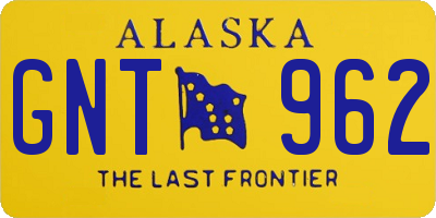 AK license plate GNT962