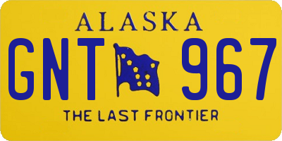 AK license plate GNT967