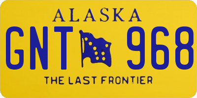 AK license plate GNT968