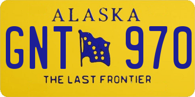 AK license plate GNT970