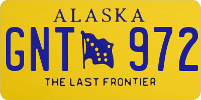 AK license plate GNT972