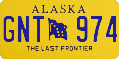 AK license plate GNT974