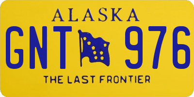 AK license plate GNT976