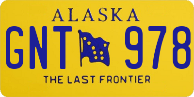 AK license plate GNT978