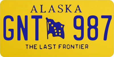 AK license plate GNT987