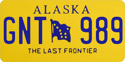 AK license plate GNT989