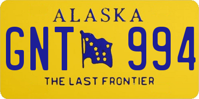 AK license plate GNT994