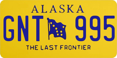 AK license plate GNT995