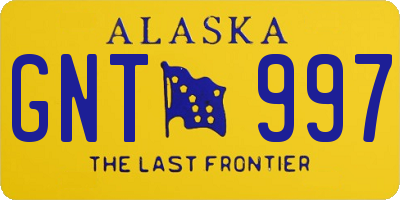 AK license plate GNT997